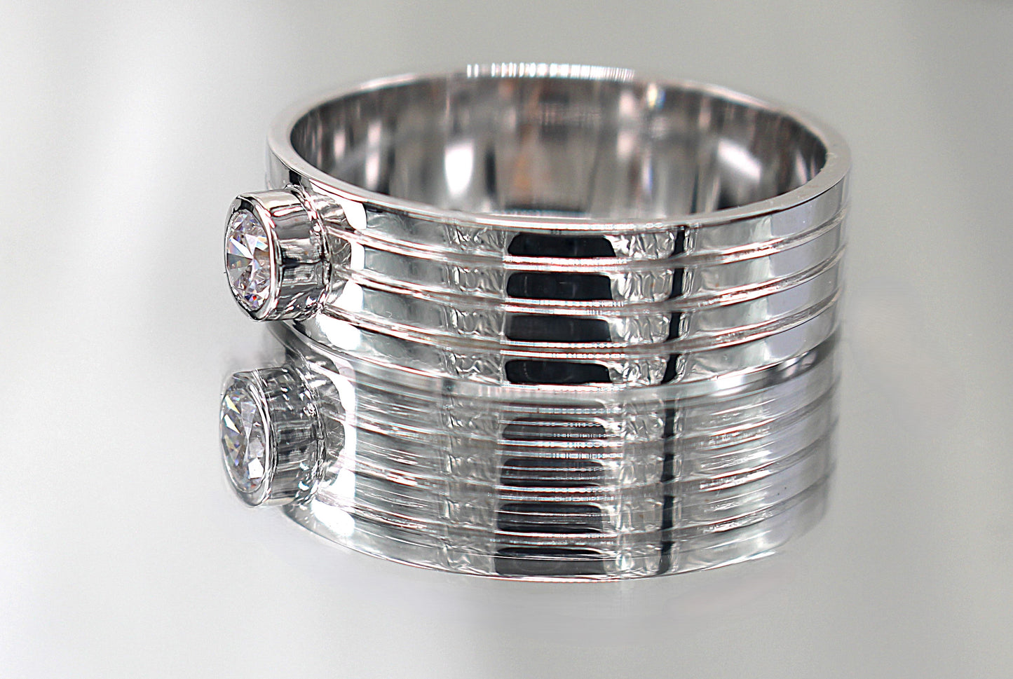 Bague Kev saphir blanc