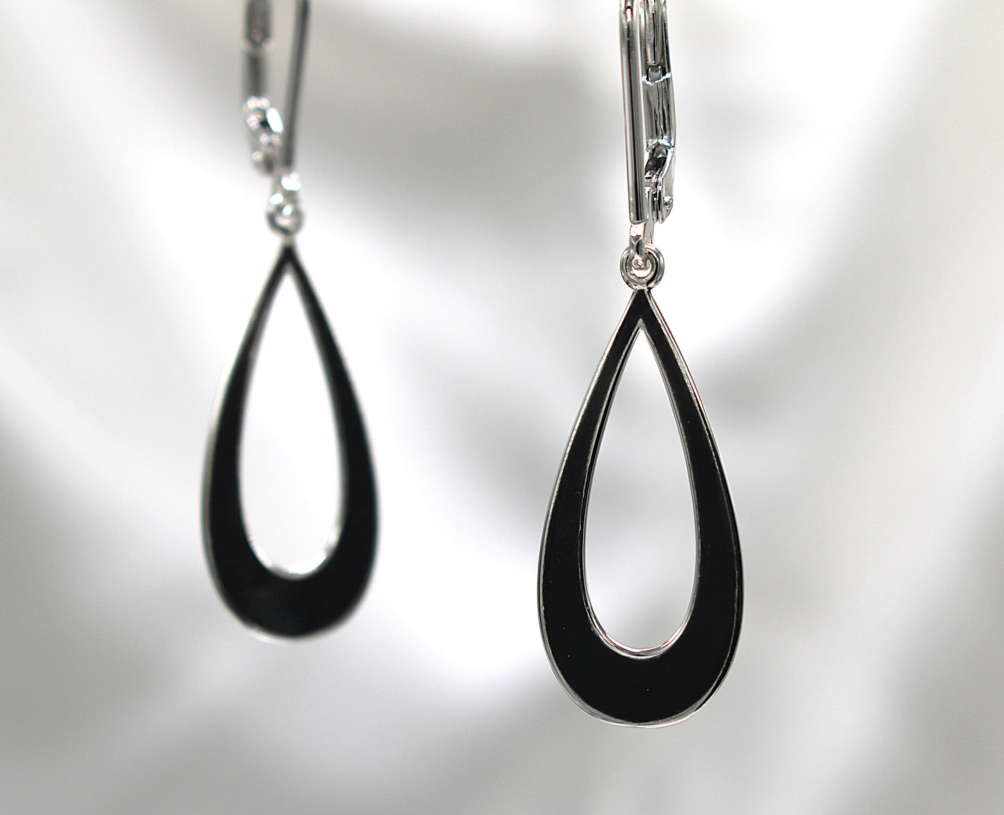 Boucles d'oreilles Aure Céramique noir