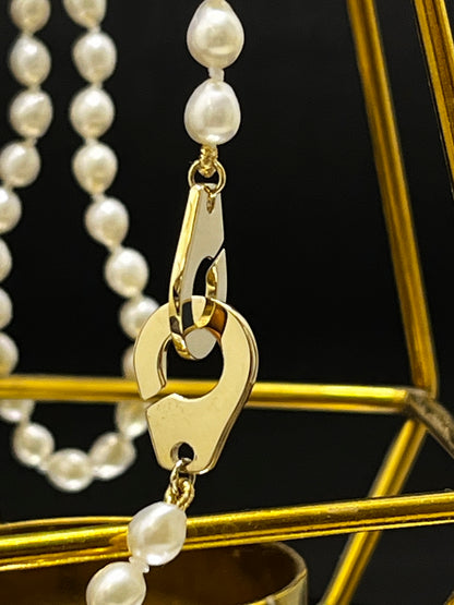 Bijou Collier Mio collier perles de culture fermoir or jaune tendence accessoire de luxe | Bijouterie Laurence Joaillerie