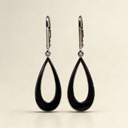 Boucles d'oreilles Aure Céramique noir