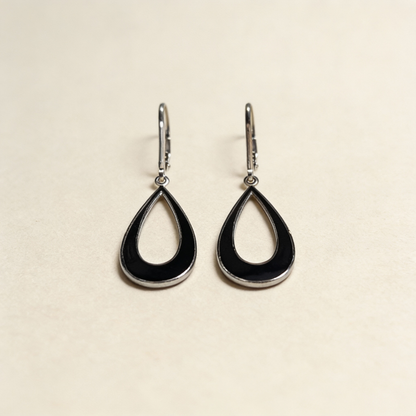 Boucles d'oreilles Aure Céramique noir