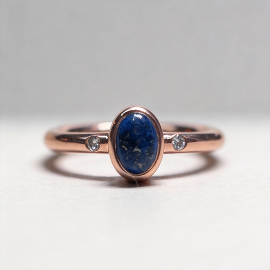 Bague Caroline -Lapis et diamants