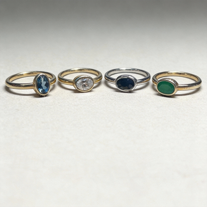 Bague Caroline -Lapis et diamants