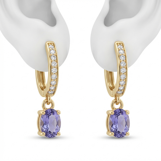 Boucles d'oreilles Lilas