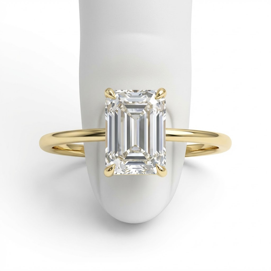 Bague Charlotte -Centre Diamant de laboratoire, halo diamants naturel