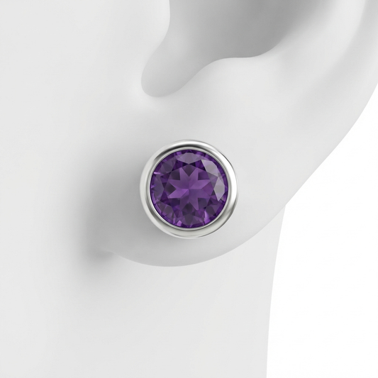 Boucles d'oreilles Divine -Argent Améthyste, Topaze