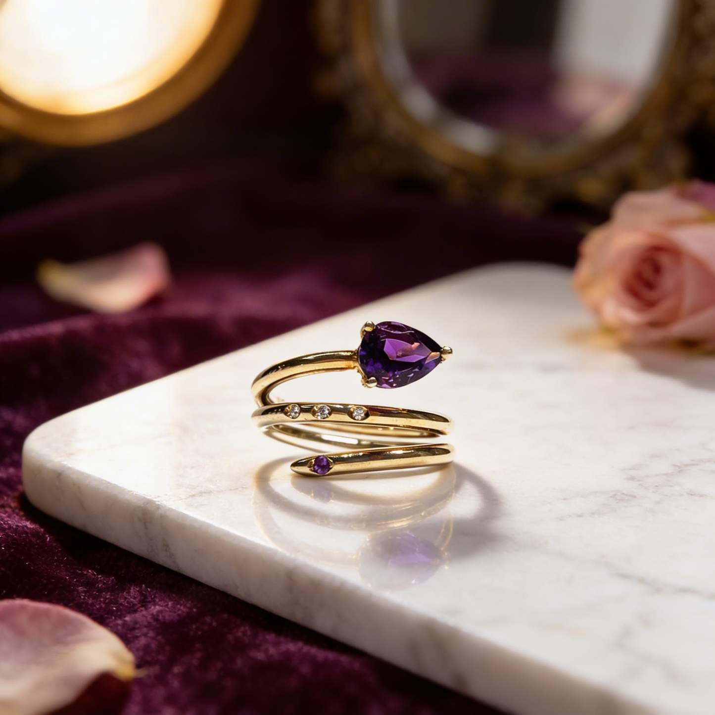 Bague Goutte Pourpre