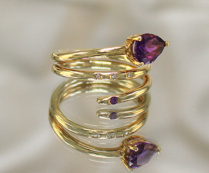 Bague Goutte Pourpre | Bijouterie Laurence Joaillerie