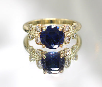 Bague Jesse saphir bleu | Bijouterie Laurence Joaillerie